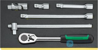 Zestaw TCS 1/3 narzędzi 1/2" grzechotka+akcesoria, 6-częściowy STAHLWILLE