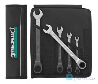 Komplet kluczy płasko-oczkowych z grzechotką 8-19mm, 5-częściowy STAHLWILLE