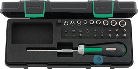 Zestaw 1/4" z pokrętłem grzechotkowym (29-cz.) STAHLWILLE
