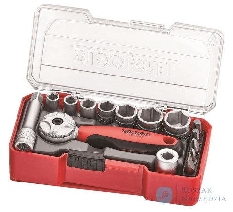 Zestaw kluczy nasadowych z chwytem kwadratowym 1/4" Teng Tools TJ1415 Zestaw kluczy nasadowych z chwytem kwadratowym 1/4" Teng Tools TJ1415