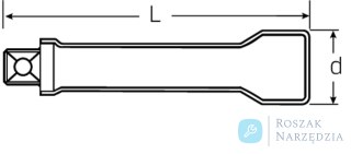 Przedłużka 1/2", L=93mm, izolowany 1000V  VDE  STAHLWILLE