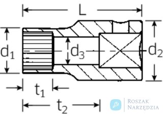 Nasadka 1/2" rozmiar SPLINE-DR 3/8"=12mm STAHLWILLE