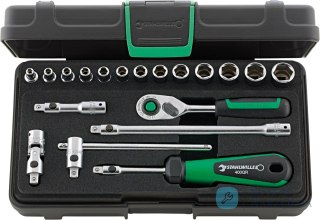 Zestaw narzędzi QR 1/4" grzechotka+nasadki 6-kąt 3,5-13mm+akcesoria, 19-częściowy STAHLWILLE