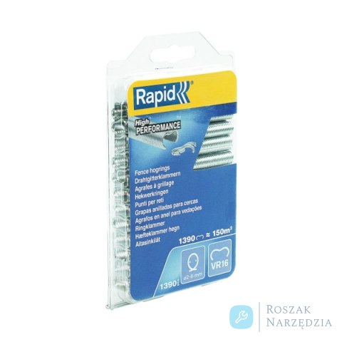 Zszywki zaciskowe do ogrodzenia Rapid VR16 - opakowanie 1390 szt.