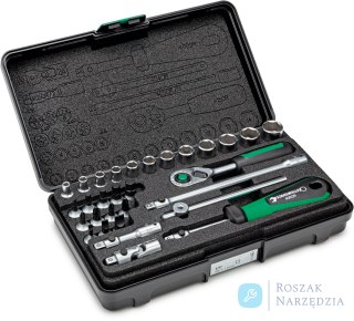 Zestaw QR kluczy nas. 1/4"; 30-częściowy (12 nas.6-kątnych 4-14mm+6 akcesoriów) w walizce ABS STAHLWILLE