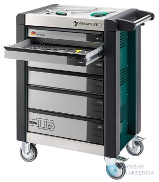 Wózek warsztatowy TTS 6-szufl.zielony z nakładkami, 1021x823x 497 mm; max obciążenie: 30kg na szufladę; 750 kg na wózek STAHLW