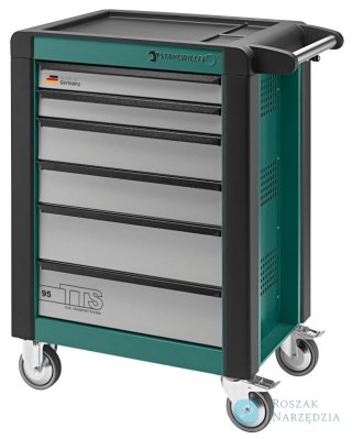 Wózek warsztatowy TTS 6-szufladowy z obiciami ABS, 1021x823x4970mm, zielony STAHLWILLE