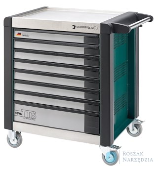 Wózek warsztatowy TTS 8-szuflad zielony z nakładkami, 1000x1024x 652 mm; max obciążenie: 40kg na szufladę; 1400 kg na wózek STA
