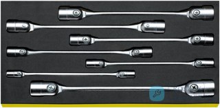 Zestaw TCS 1/3 kluczy nasadowych przegubowych 8-22mm, 7-częściowy STAHLWILLE