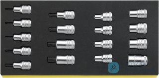 Zestaw TCS 1/3 nasadek 1/2" typu TORX, 17-częściowy STAHLWILLE