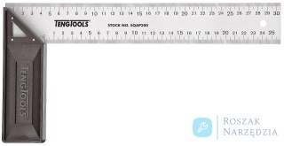 Kątownik stolarski z połączeniem uciosowym i przykładnią z tworzywa sztucznego 300 mm SQAP300 Teng Tools