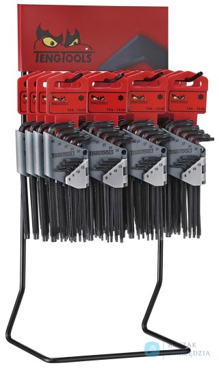 Stojak ekspozycyjny z zestawami kluczy TX Teng Tools DIS-1479TX