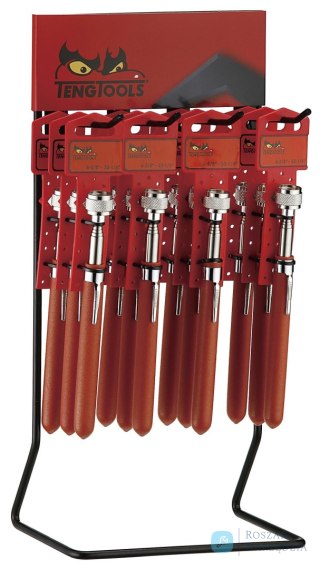 Teleskopowe chwytaki magnetyczne na stojaku ekspozycyjnym Teng Tools DIS-581TMP