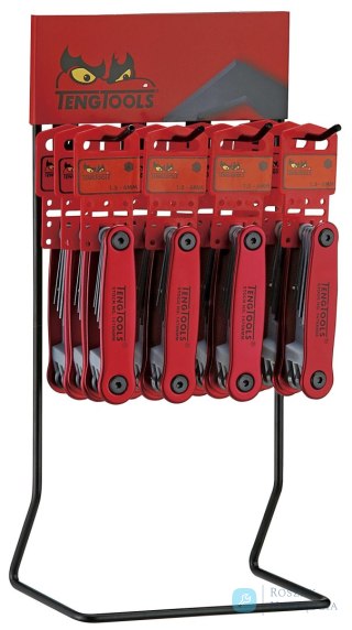Stojak ekspozycyjny Teng Tools DIS-1476NMM, z zestawami kluczy imbusowych