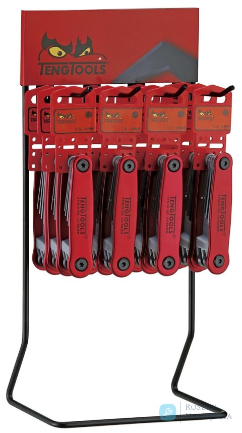 Stojak ekspozycyjny Teng Tools DIS-1476NMM, z zestawami kluczy imbusowych