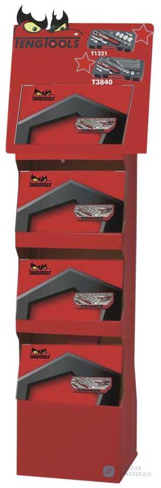Stojak ekspozycyjny do zestawów kluczy nasadowych T1221 i T3840. Teng Tools PALM09C