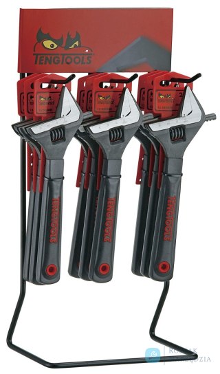 Stojak ekspozycyjny z kluczami nastawnymi Teng Tools DIS-4003WT