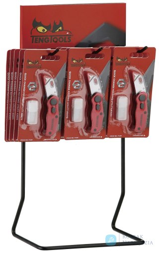 Stojak ekspozycyjny z nożami składanymi miniaturowymi (uniwersalnymi) Teng Tools DIS-PUKF