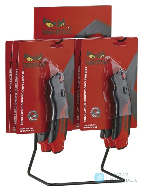Stojak ekspozycyjny z nożami uniwersalnymi Teng Tools DIS-711