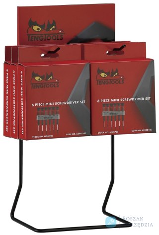 Stojak ekspozycyjny z wkrętakami precyzyjnymi Teng Tools DIS-MDM706