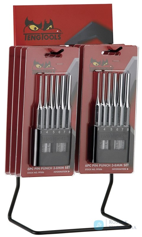 Stojak ekspozycyjny z zestawami wybijaków Teng Tools DIS-PPS06