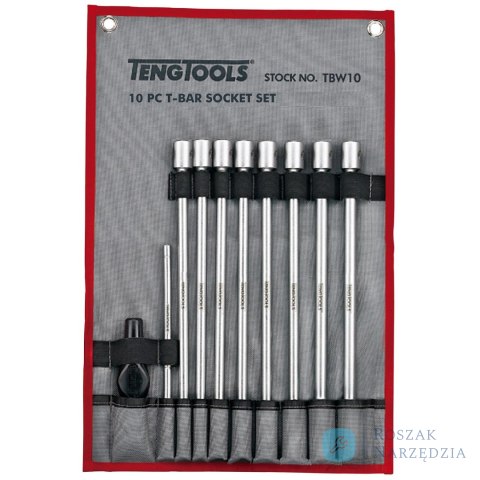 Zestaw kluczy nasadowych 3/8" z pokrętłem poprzecznym Teng Tools TBW10 Zestaw kluczy nasadowych 3/8" z pokrętłem poprzecznym Teng Tools TBW10