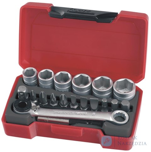 Zestaw kluczy nasadowych z chwytem kwadratowym 1/4" Teng Tools T1419 Zestaw kluczy nasadowych z chwytem kwadratowym 1/4" Teng Tools T1419