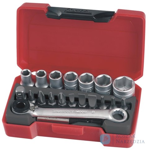 Zestaw kluczy nasadowych z chwytem kwadratowym 1/4" Teng Tools T1420 Zestaw kluczy nasadowych z chwytem kwadratowym 1/4" Teng Tools T1420