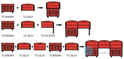 Zestaw montażowy stołu roboczego Teng Tools TC-SL03AL