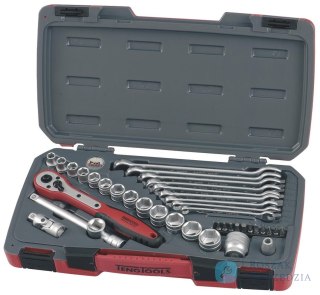 Zestaw narzędzi nasadowych z chwytem kwadratowym 3/8" Teng Tools T3840