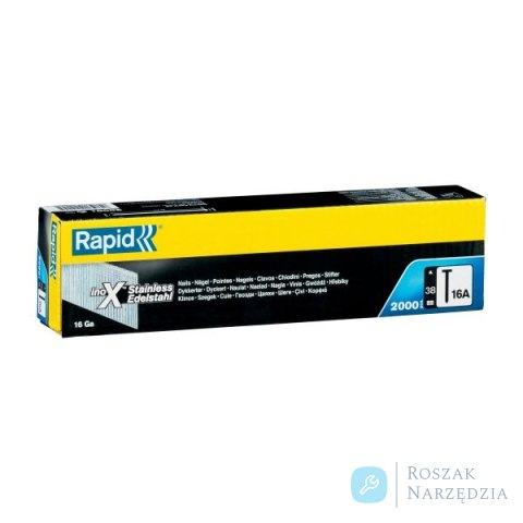 Sztyfty Rapid 20° nr 16A ze stali nierdzewnej (38 mm) - opakowanie 2000 szt.