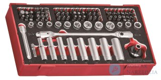 Zestaw 87 grotów wymiennych i nasadek Teng Tools TEA1487