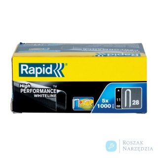 Zszywki Rapid nr 28 (11 mm) do kabli, białe - opakowanie 5000 szt.