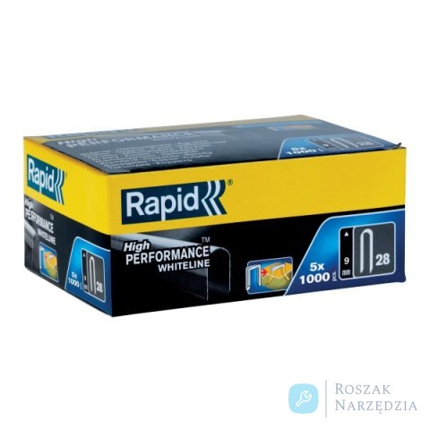 Zszywki Rapid nr 28 (9 mm) do kabli, białe - opakowanie 5000 szt.