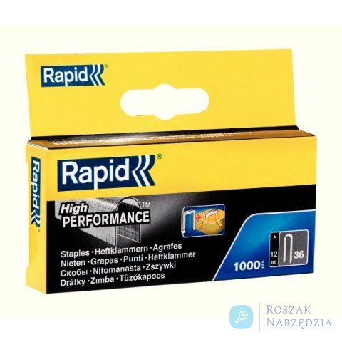 Zszywki Rapid nr 36 (12 mm) do kabli - opakowanie 1000 szt.