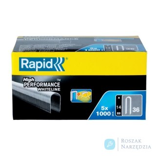 Zszywki Rapid nr 36 (14 mm) do kabli, białe - opakowanie 5000 szt.
