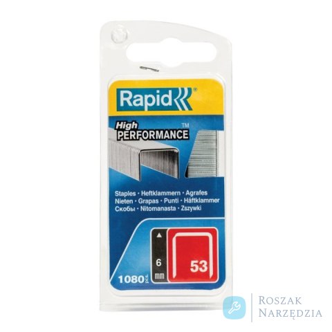 Zszywki Rapid z drutu cienkiego nr 53 (6 mm) - opakowanie 1080 szt.