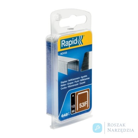 Zszywki Rapid z drutu cienkiego nr 53F (10 mm) - opakowanie 648 szt.