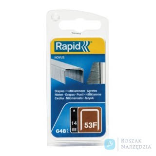 Zszywki Rapid z drutu cienkiego nr 53F (14 mm) - opakowanie 648 szt.