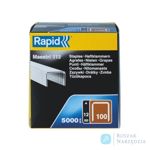 Zszywki Rapid z drutu płaskiego nr 100 (12 mm) - opakowanie 5000 szt.