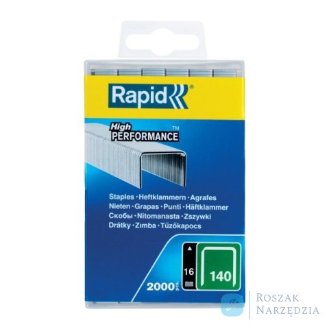 Zszywki Rapid z drutu płaskiego nr 140 (16 mm) - opakowanie 2000 szt.