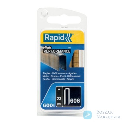 Zszywki Rapid z wąską koroną nr 606 (23 mm) - opakowanie 600 szt.
