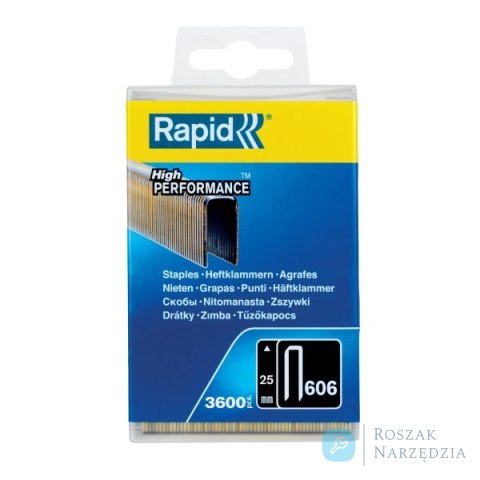Zszywki Rapid z wąską koroną nr 606 (25 mm) - opakowanie 3600 szt.