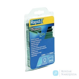 Zszywki zaciskowe do ogrodzenia Rapid VR16, zielone - opakowanie 1390 szt.