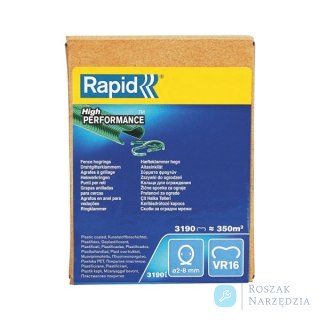 Zszywki zaciskowe do ogrodzenia Rapid VR16, zielone - opakowanie 3190 szt.