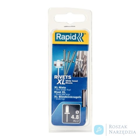 Nity Rapid XL ?4,8 x 12 mm - opakowanie 40 szt.; zawiera wiertło