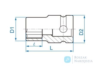 NASADKA KRÓTKA UDAROWA GWIAZDKOWA 3/4" E26 x 60mm King Tony