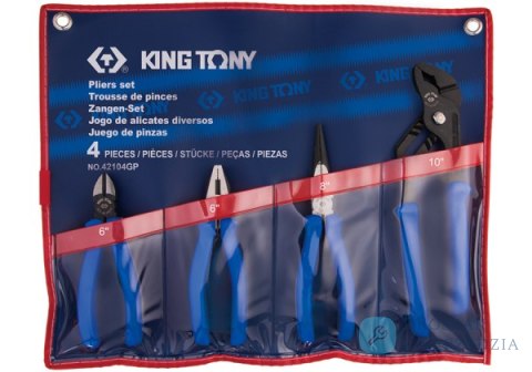 ZESTAW SZCZYPIEC 4 SZT., SZCZYPCE NASTAWNE, TNĄCE, KOMBINERKI, ETUI King Tony