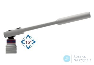 GRZECHOTKA UCHYLNA 1/2" 32 ZĘBY 250mm UCHWYT GUMOWY King Tony