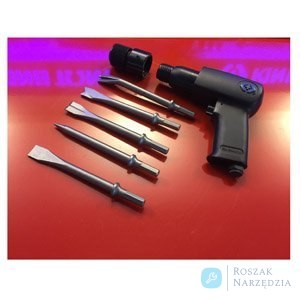 MŁOTEK PNEUMATYCZNY Z UCHWYTEM HEX 10.2mm, 3000 UDERZEŃ NA MINUTĘ + DŁUTA King Tony
